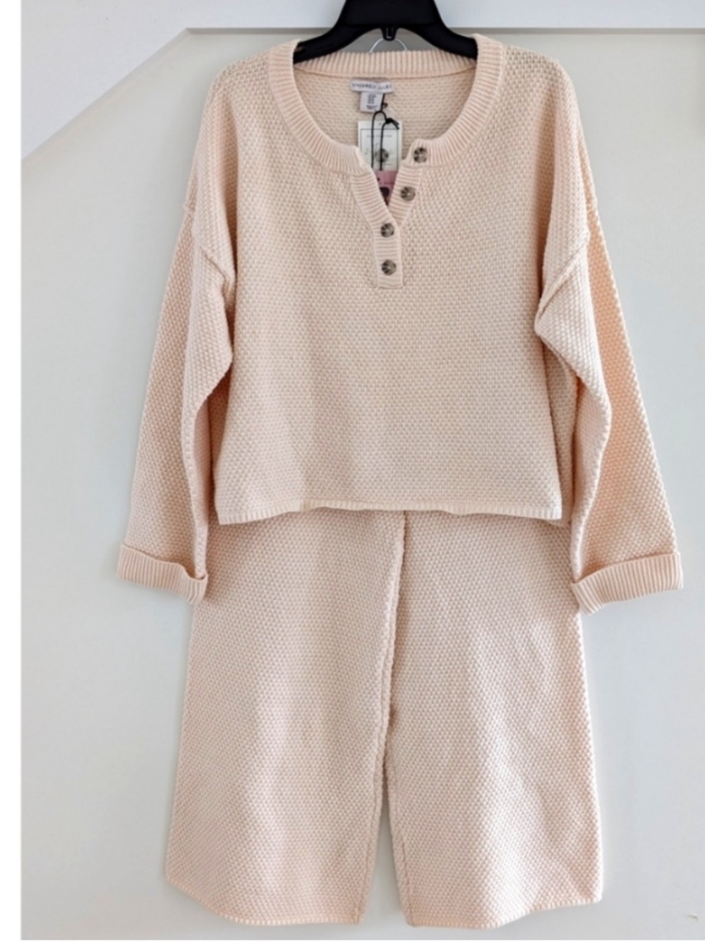 Sincerly Jules Cream knitted set